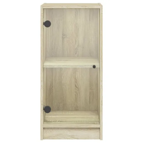 Bočni ormarić sa staklenim vratima boja hrasta 35x37x75,5 cm - sonoma hrast 1 Cijena