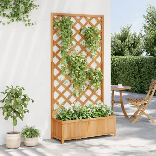 Sadilica s rešetkom smeđa 90x35x180 cm od masivne jelovine - Smeđa 90 x 35 x 180 cm Cijena