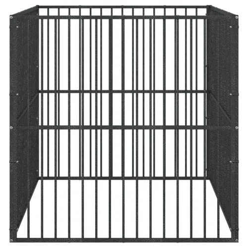 Ograda za pse s 4 panela crna od pocinčanog čelika - 100 x 100 x 100 cm Cijena