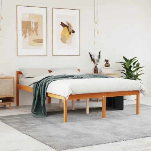 Krevet za starije osobe voštano smeđi 120 x 190 cm od borovine - Voštano smeđa 120 x 190 cm Cijena