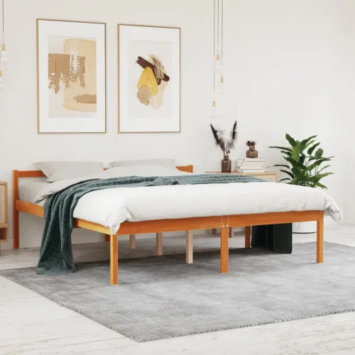 Krevet za starije osobe voštano smeđi 150 x 200 cm od borovine - Voštano smeđa 150 x 200 cm Cijena