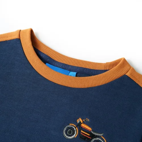 Dječja topla majica indigo plava 116 - Plava 116 (5 – 6 godina) Cijena
