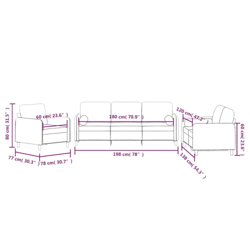 3-dijelni set sofa s jastucima plavi baršunasti - Plava 1 s jastučićima Cijena