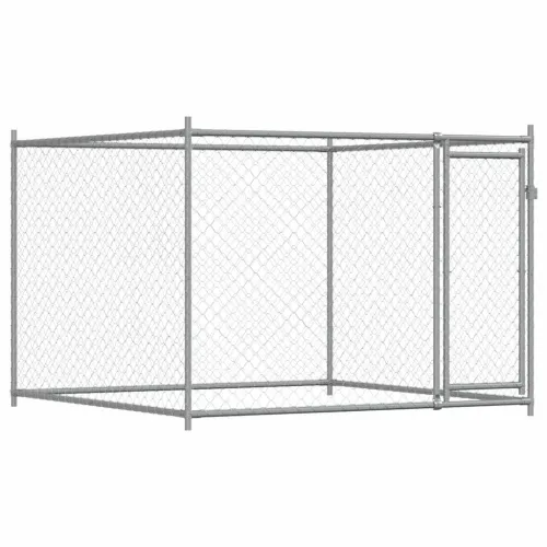 Kavez za pse s vratima sivi 2 x 2 x 1,5 m od pocinčanog čelika - 2 x 2 x 1.5 m 1 1 vrata 2 x 2 x 1.5 m Cijena