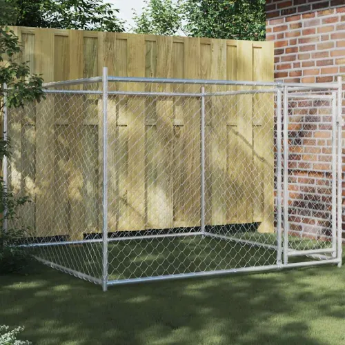 Kavez za pse s vratima sivi 2 x 2 x 1,5 m od pocinčanog čelika - 2 x 2 x 1.5 m 1 1 vrata 2 x 2 x 1.5 m Cijena