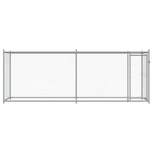 Kavez za pse s vratima sivi 4 x 2 x 1,5 m od pocinčanog čelika - 4 x 2 x 1.5 m 1 vrata Cijena