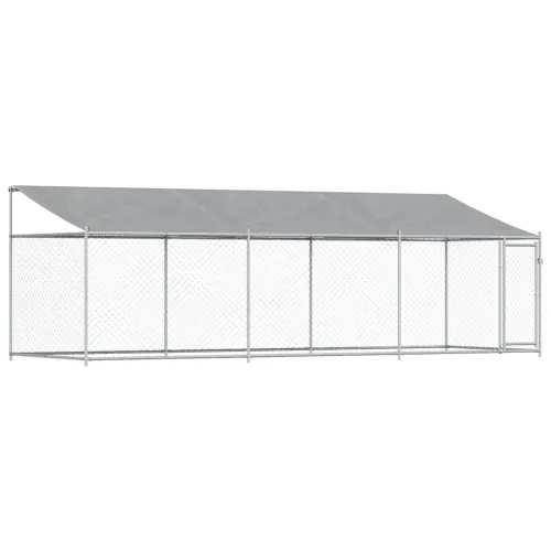 Kavez za pse s krovom i vratima sivi 6x2x2 m pocinčani čelik - 6 x 2 x 2 m 1 1 vrata 6 x 2 x 2 m Cijena