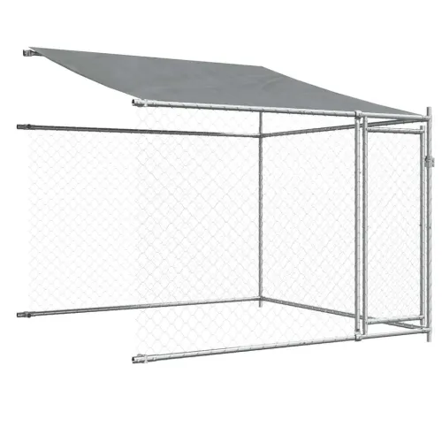 Kavez za pse s krovom i vratima sivi 10x2x2 m pocinčani čelik - 10 x 2 x 2 m 5 vrata Cijena