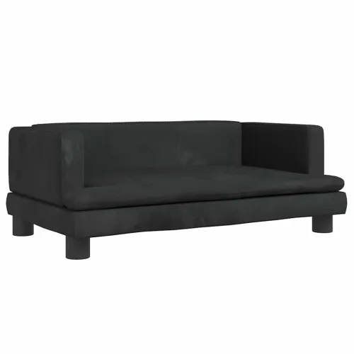 Krevet za pse crni 80 x 45 x 30 cm baršunasti - Crna 80 x 45 x 30 cm Baršun Cijena