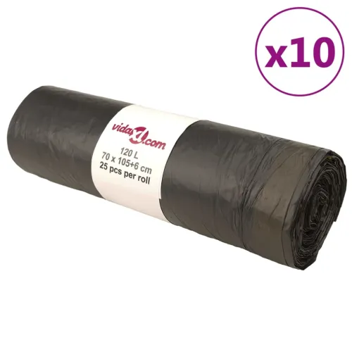 Vreće za smeće s vezicama 250 kom crne 120 L - 120 l s vezicama 120 l s vezicama Cijena