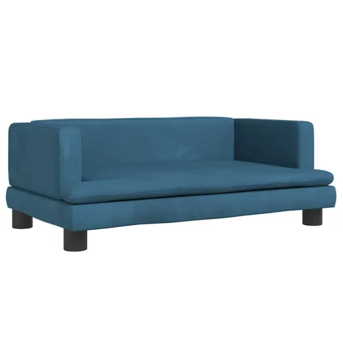 Krevet za pse plavi 80 x 45 x 30 cm baršunasti - Plava 80 x 45 x 30 cm Baršun Cijena