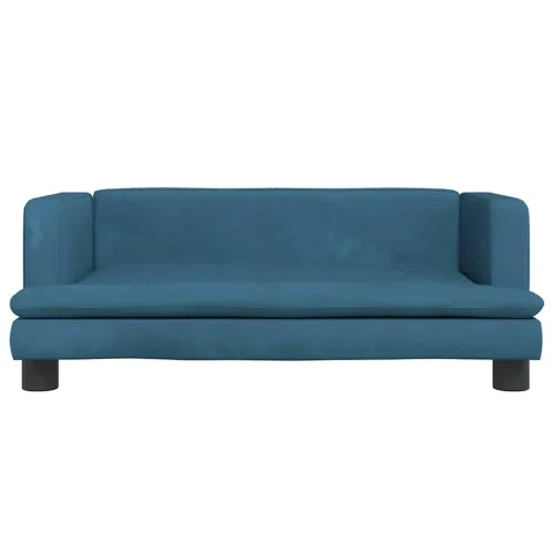 Krevet za pse plavi 80 x 45 x 30 cm baršunasti - Plava 80 x 45 x 30 cm Baršun Cijena