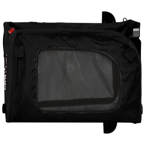 Prikolica za bicikl za ljubimce crna od tkanine i željeza - Crna 68 x 134 x 73 cm Cijena