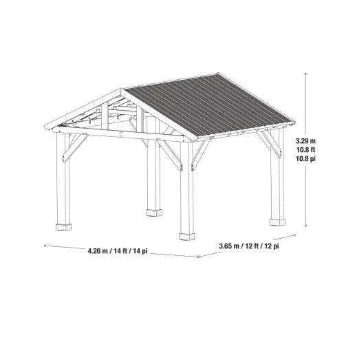 Westmann - Drveni paviljon - Gazebo - Yukon 427x365x330 cm - BRANDED IN GERMANY Cijena