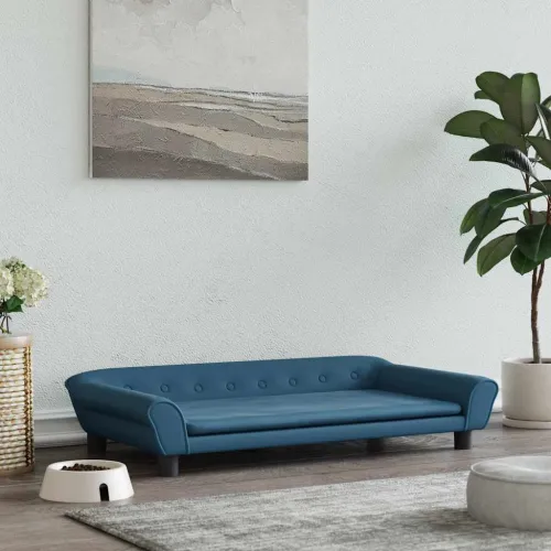 Krevet za pse plavi 100 x 50 x 21 cm baršunasti - Plava 100 x 50 x 21 cm Cijena