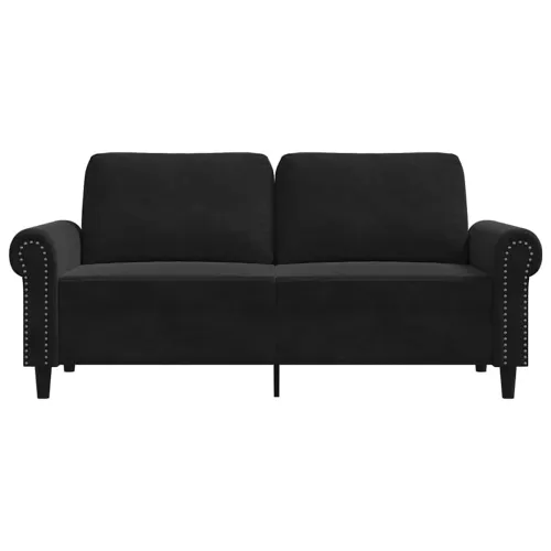 Dvosjed crni 140 cm baršunasti - Crna 140 cm Cijena