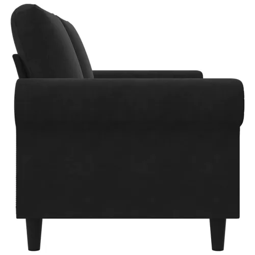 Dvosjed crni 140 cm baršunasti - Crna 140 cm Cijena