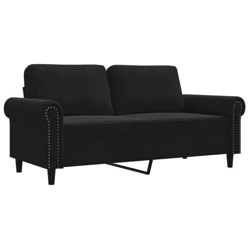 Dvosjed crni 140 cm baršunasti - Crna 140 cm Cijena