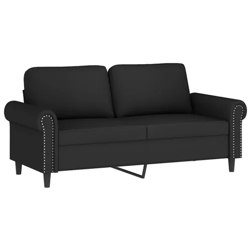 2-dijelni set sofa s jastucima crni baršunasti - Crna 1 Bez oslonca za noge Cijena