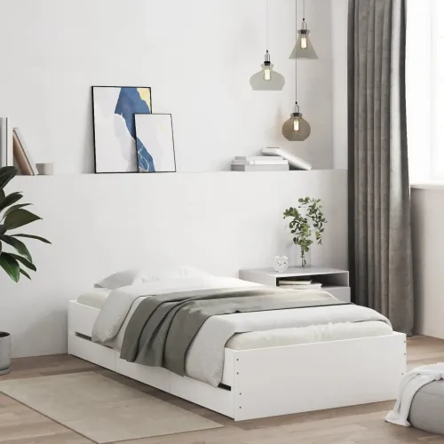 Okvir kreveta s ladicama bez madraca bijeli 75x190 cm - Bijela 75 x 190 cm Cijena