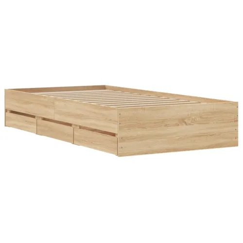 Okvir za krevet s ladicama boja hrasta 90x190 cm drveni - Sonoma hrast 90 x 190 cm Cijena