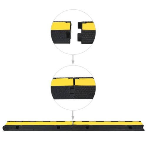Podna zaštita za kablove s 1 kanalom gumena 100 cm - 100 x 25 x 5.9 cm 1 Cijena