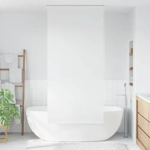 Zavjesa za tuš - Roleta za tuš 100 x 240 cm bijela - 100 x 240 cm čisto bijela Cijena