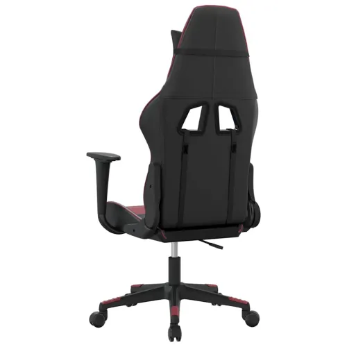 Gaming stolica crna i crvena boja vina od umjetne kože - Crna i crvena boja vina Bez naslona za noge Cijena