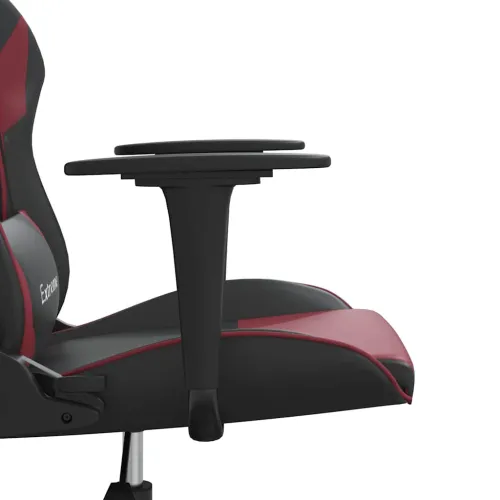 Gaming stolica crna i crvena boja vina od umjetne kože - Crna i crvena boja vina Bez naslona za noge Cijena