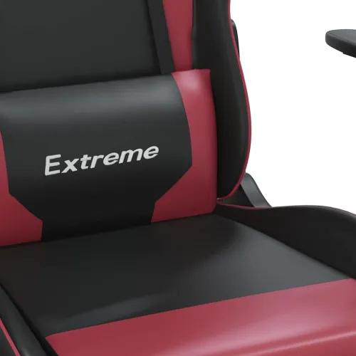 Gaming stolica crna i crvena boja vina od umjetne kože - Crna i crvena boja vina Bez naslona za noge Cijena