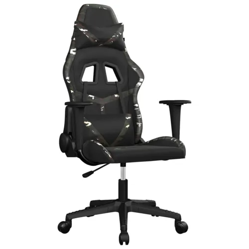 Gaming stolica crno-maskirna od umjetne kože - Crna i maskirna Bez naslona za noge Cijena