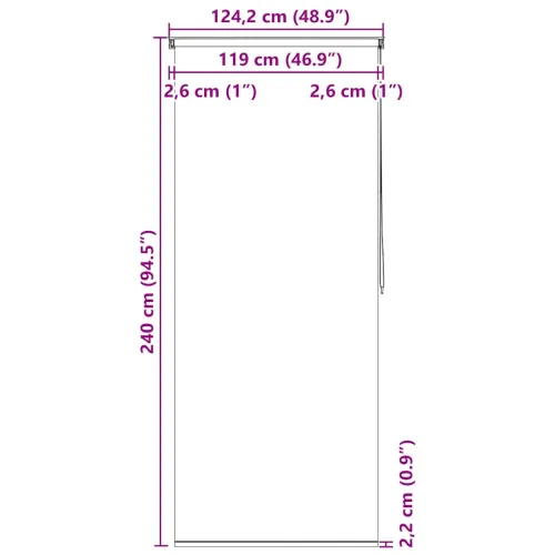 Zavjesa za tuš - Roleta za tuš 120 x 240 cm s uzorkom kvadrata - 120 x 240 cm Četvrtasto Cijena