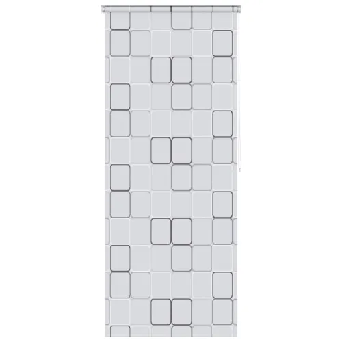 Zavjesa za tuš - Roleta za tuš 120 x 240 cm s uzorkom kvadrata - 120 x 240 cm Četvrtasto Cijena