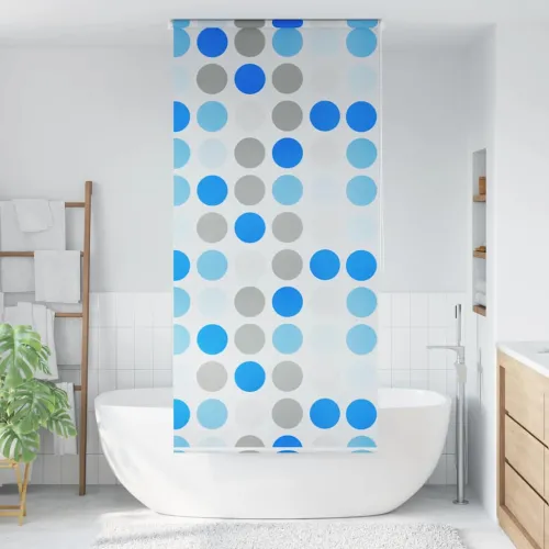 Zavjesa za tuš - Roleta za tuš 100 x 240 cm s uzorkom krugova - 100 x 240 cm Krug 100 x 240 cm Krug Cijena