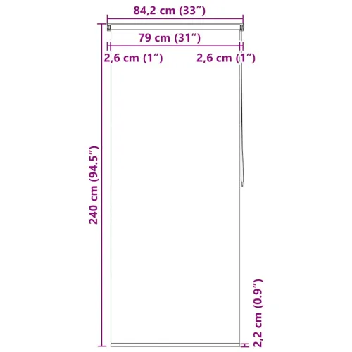 Zavjesa za tuš - Roleta za tuš 80 x 240 cm s uzorkom mjehurića - 80 x 240 cm Mjehurić Cijena