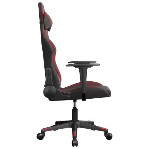 Gaming stolica crna i crvena boja vina od umjetne kože - Crna i crvena boja vina Bez naslona za noge Cijena