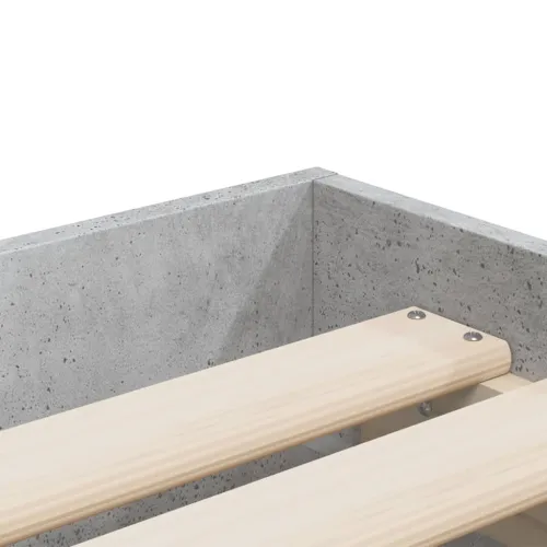 Okvir kreveta s ladicama siva boja betona 90 x 190 cm drveni - Beton siva 90 x 190 cm Cijena