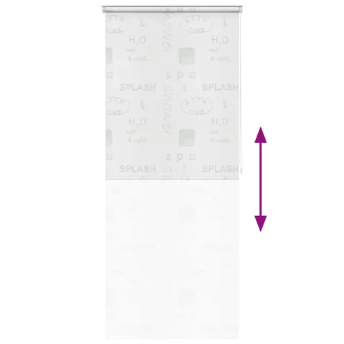 Zavjesa za tuš - Roleta za tuš 80 x 240 cm s natpisom Splash - 80 x 240 cm Prskano Cijena