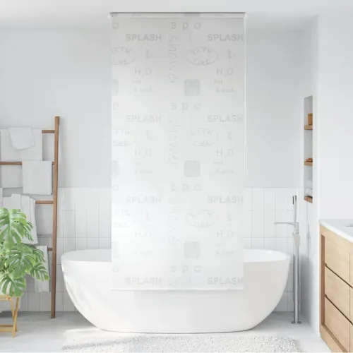 Zavjesa za tuš - Roleta za tuš 100 x 240 cm s natpisom Splash - 100 x 240 cm Prskano 100 x 240 cm Prskano Cijena