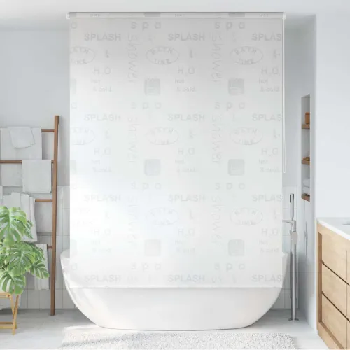 Zavjesa za tuš - Roleta za tuš 140 x 240 cm s natpisom Splash - 140 x 240 cm Prskano 140 x 240 cm Prskano Cijena