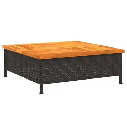 Pokrov za bazu suncobrana crni 70x70x25 cm poliratan i bagrem - Crna Cijena