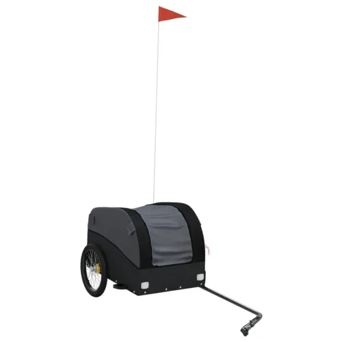 Prikolica za bicikl crna 30 kg željezna - Crna 123 x 52 x 53 cm Cijena