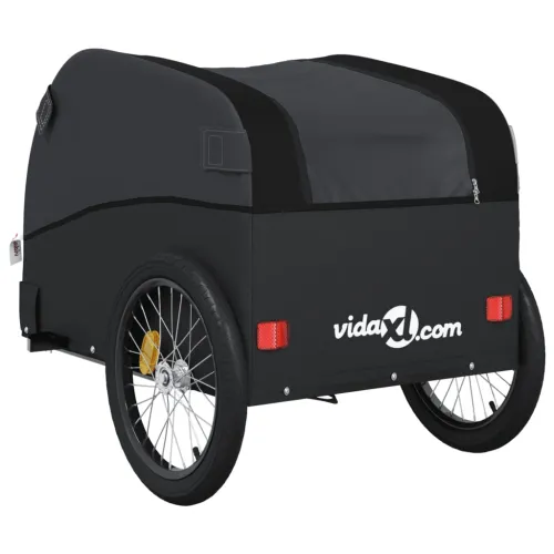 Prikolica za bicikl crna 30 kg željezna - Crna 123 x 52 x 53 cm Cijena