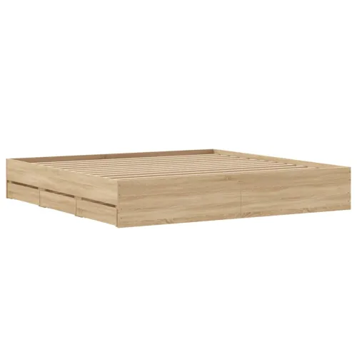 Okvir za krevet s ladicama boja hrasta 160x200 cm drveni - Sonoma hrast 160 x 200 cm Cijena