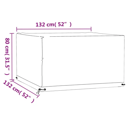 Navlake za vrtni namještaj 2 kom 8 ušica 132x132x80cm kvadratne - 132 x 132 x 80 cm 2 Cijena