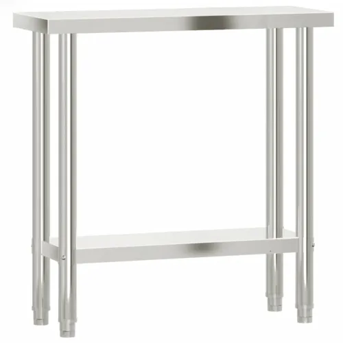 Kuhinjski radni stol 82,5x30x85 cm od nehrđajućeg čelika - 82.5 x 30 x 85 cm 1 82.5 x 30 x 85 cm Cijena