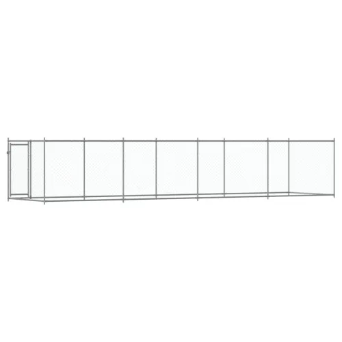 Kavez za pse s vratima sivi 8x2x1,5 m od pocinčanog čelika - 8 x 2 x 1.5 m 1 vrata Cijena