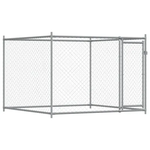 Kavez za pse s vratima sivi 8x2x1,5 m od pocinčanog čelika - 8 x 2 x 1.5 m 1 vrata Cijena