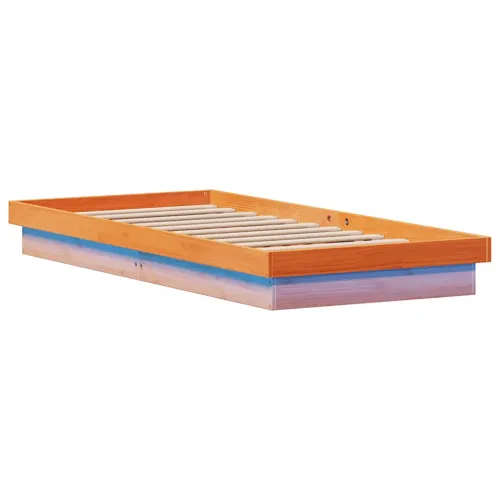 LED okvir kreveta voštano smeđi 90 x 200 cm od masivne borovine - Voštano smeđa 90 x 200 cm Cijena