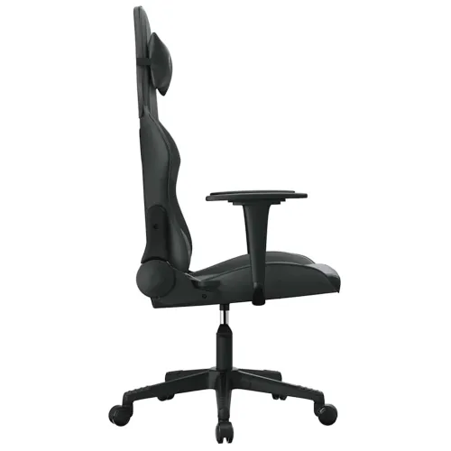 Masažna Gaming stolica crna od umjetne kože - Crna 1 Bez naslona za noge Cijena